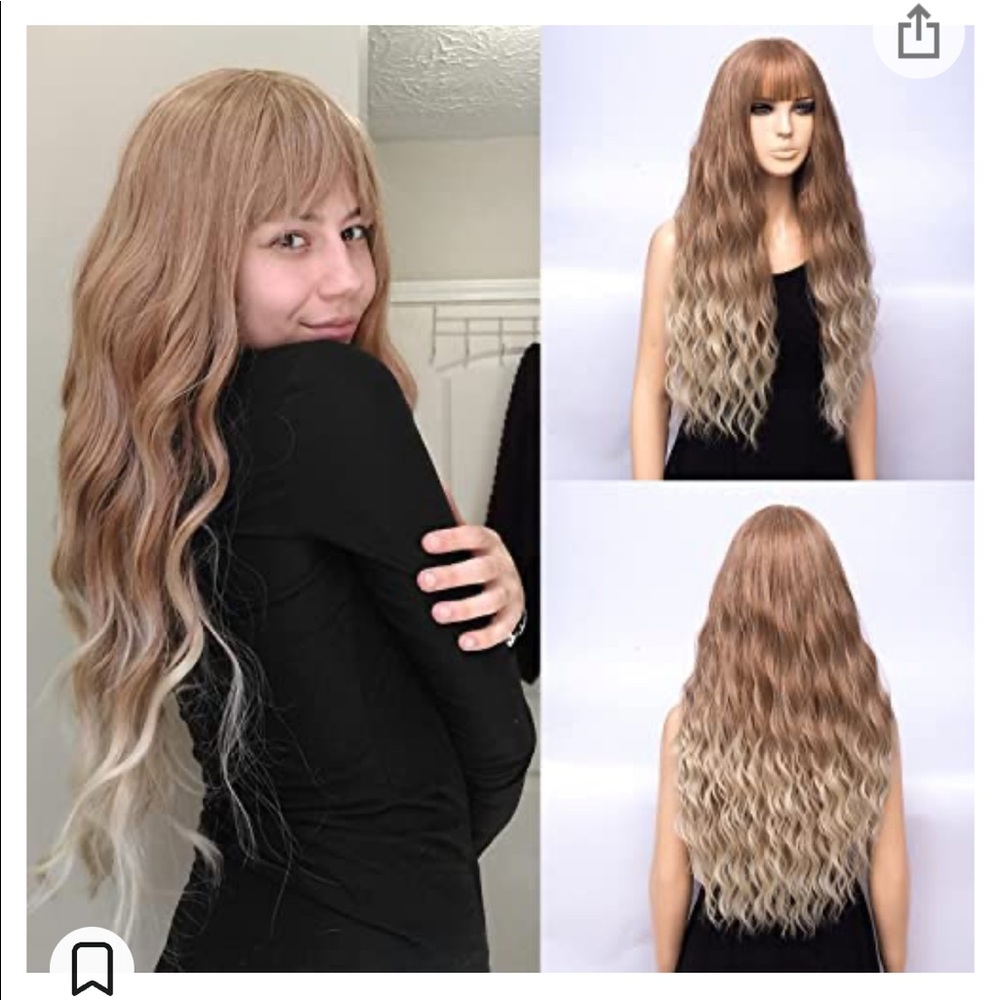 Blonde Ombré synthetic hair wig